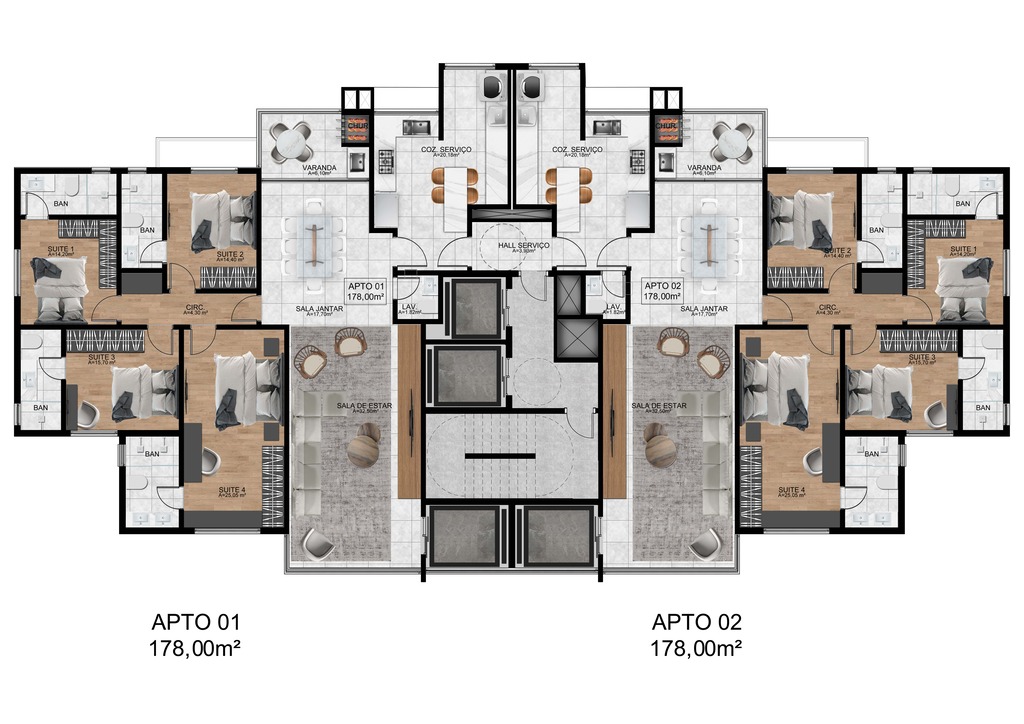 Apartamento à venda com 4 quartos, 17965m² - Foto 5