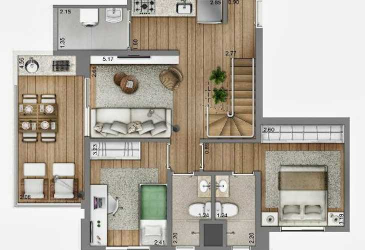 Apartamento à venda com 2 quartos, 66m² - Foto 6