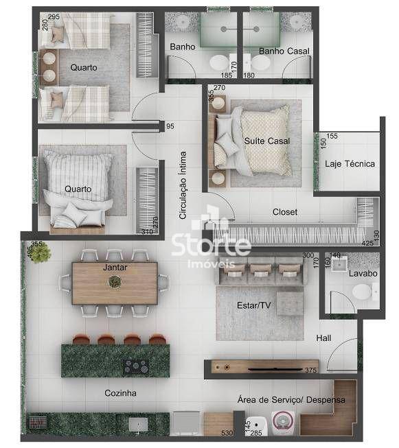 Apartamento à venda com 3 quartos, 91m² - Foto 14