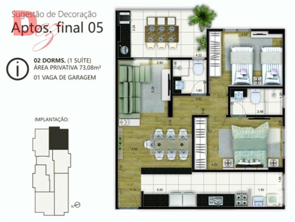 Apartamento à venda com 2 quartos, 73m² - Foto 4