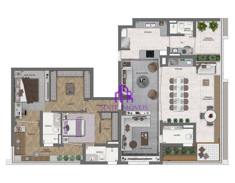 Apartamento à venda com 3 quartos, 140m² - Foto 36