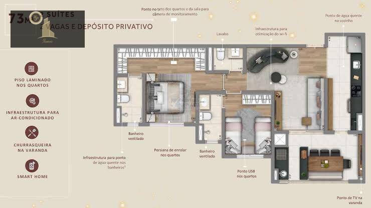 Apartamento à venda com 2 quartos, 73m² - Foto 17