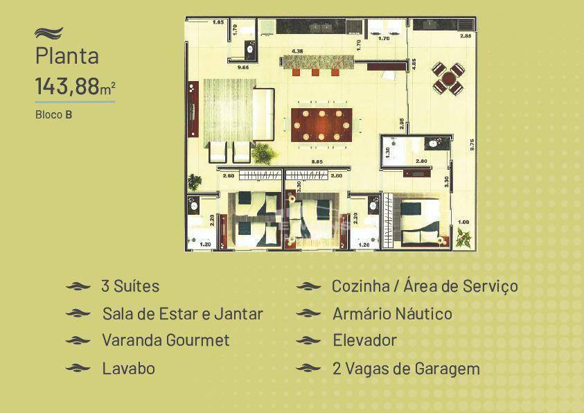 Apartamento à venda com 3 quartos, 143m² - Foto 6