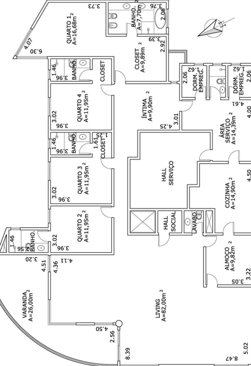 Apartamento à venda com 4 quartos, 270m² - Foto 4