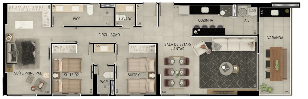 Apartamento à venda com 3 quartos, 8733m² - Foto 43