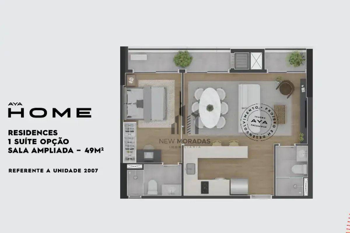 Apartamento, 1 quarto, 33 m² - Foto 4