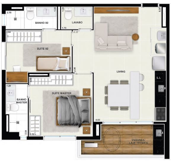 Apartamento, 1 quarto, 51 m² - Foto 60