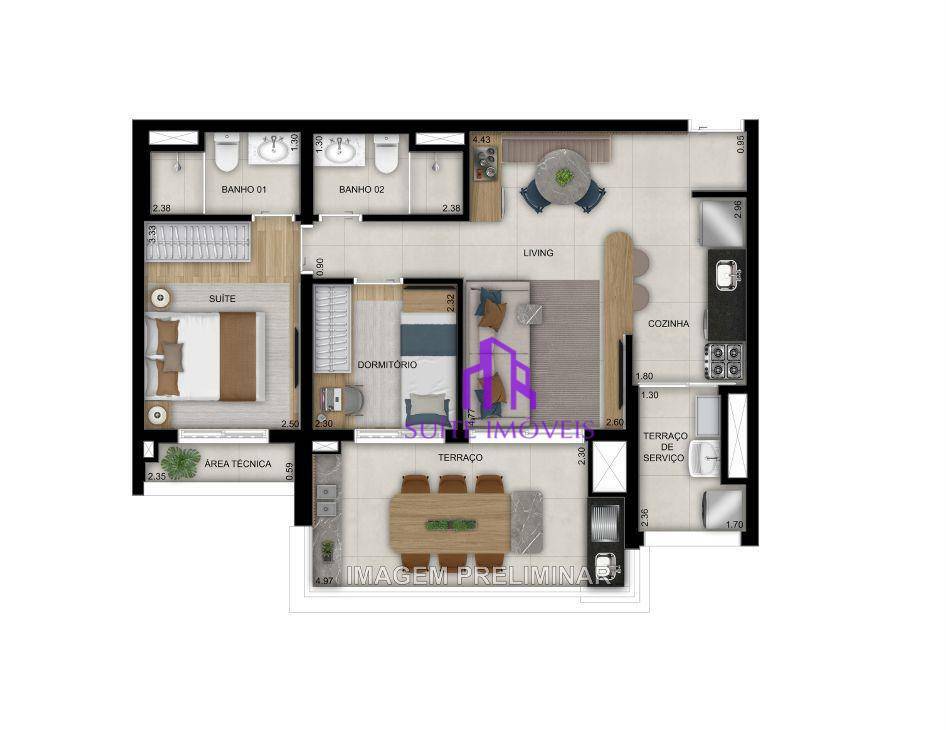 Apartamento à venda com 2 quartos, 68m² - Foto 32