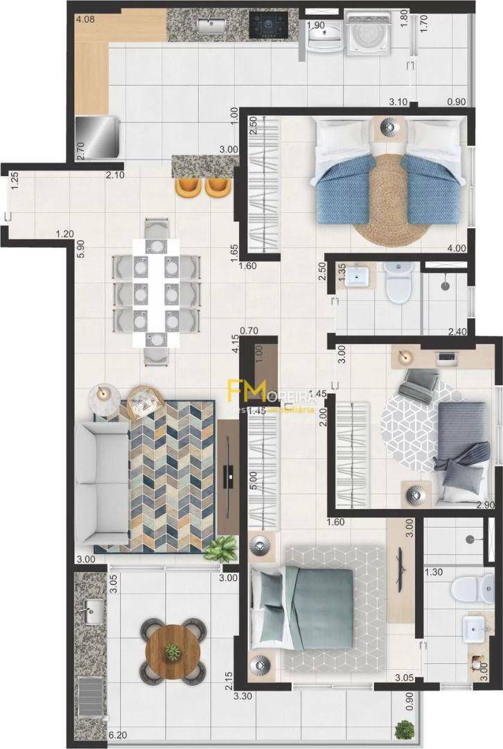 Apartamento à venda com 3 quartos, 104m² - Foto 10