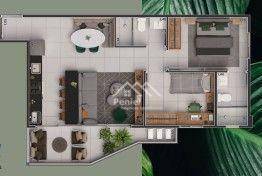 Apartamento à venda com 1 quarto, 65m² - Foto 2