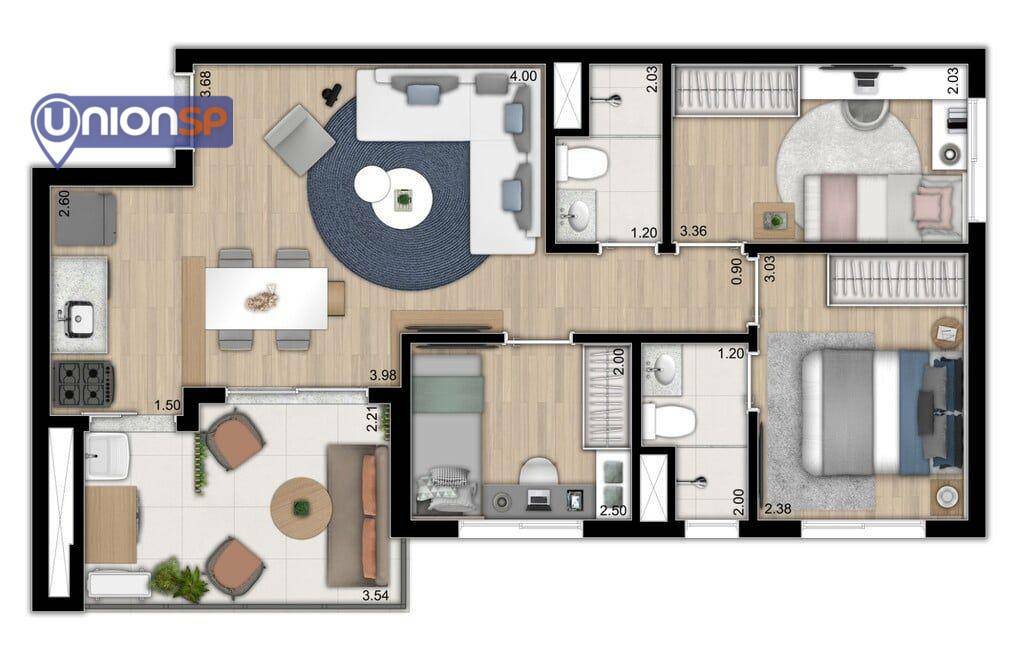 Apartamento à venda com 3 quartos, 59m² - Foto 13