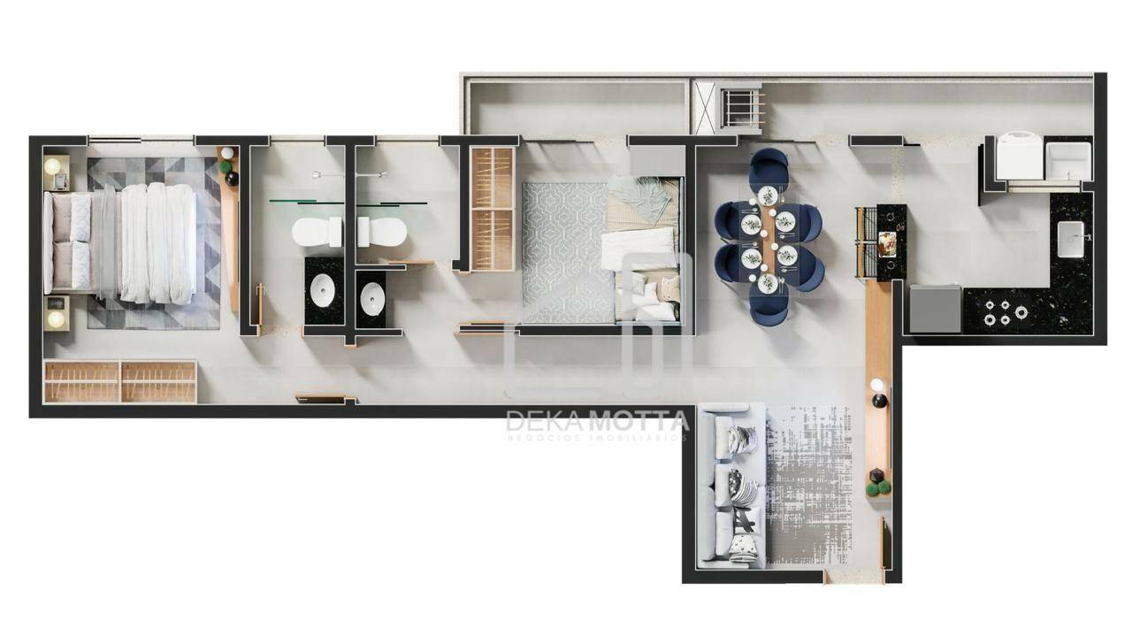 Apartamento à venda com 2 quartos, 63m² - Foto 3