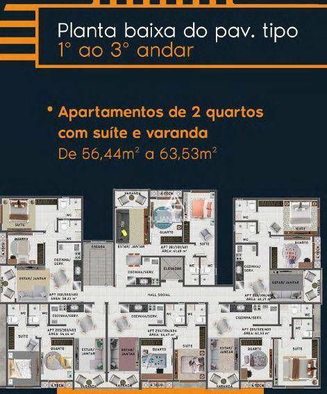 Apartamento à venda com 2 quartos, 56m² - Foto 13