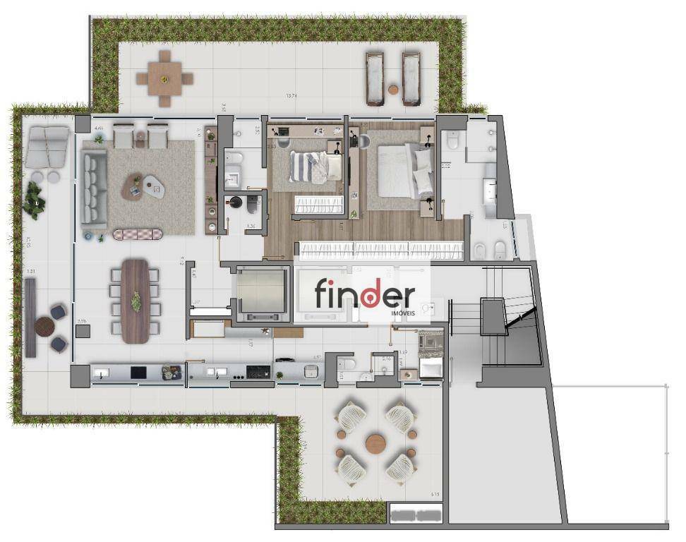 Apartamento à venda com 2 quartos, 162m² - Foto 43