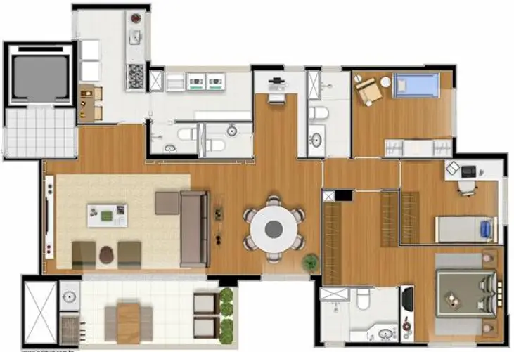 Apartamento à venda com 3 quartos, 121m² - Foto 2