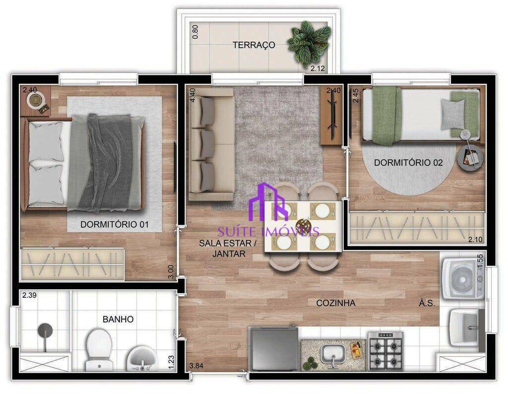 Apartamento à venda com 2 quartos, 33m² - Foto 16