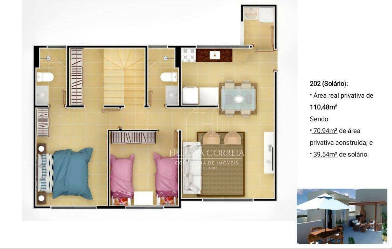 Apartamento à venda com 3 quartos, 111m² - Foto 2