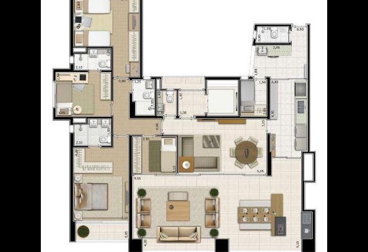 Apartamento à venda com 4 quartos, 161m² - Foto 4