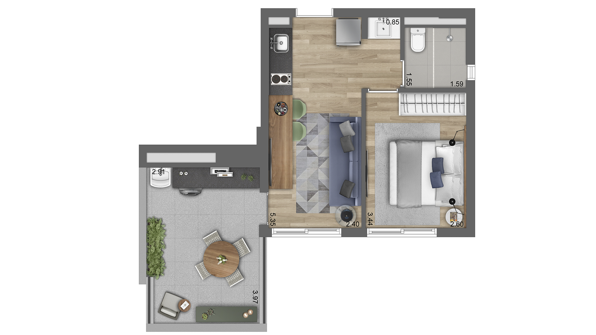 Apartamento à venda com 1 quarto, 41m² - Foto 15