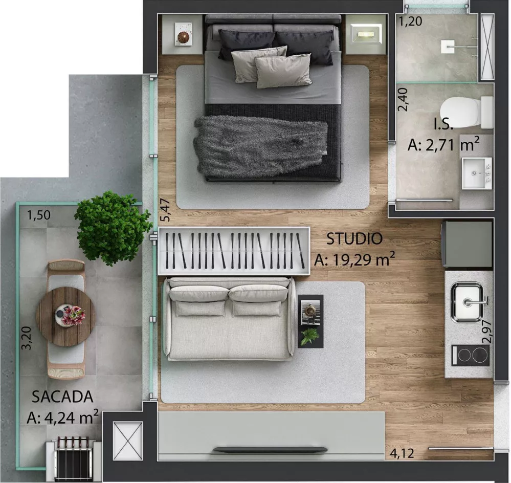 Apartamento à venda com 1 quarto, 21m² - Foto 15