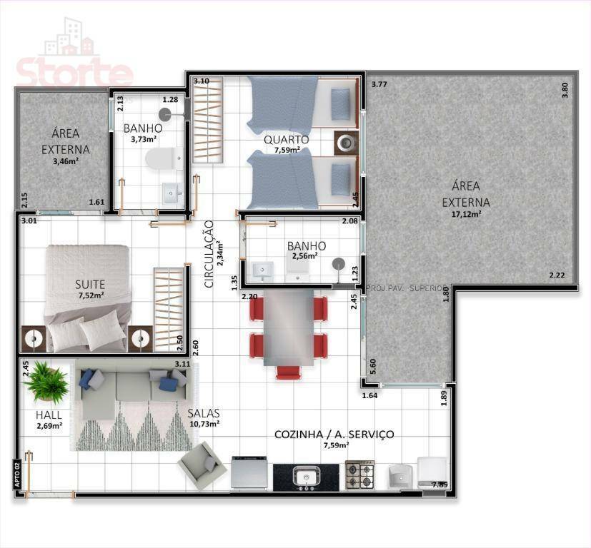 Apartamento à venda com 2 quartos, 70m² - Foto 7