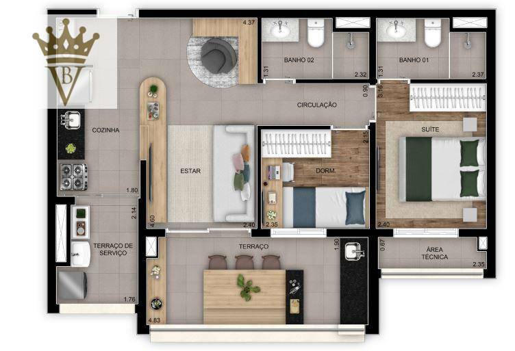 Apartamento à venda com 2 quartos, 64m² - Foto 16