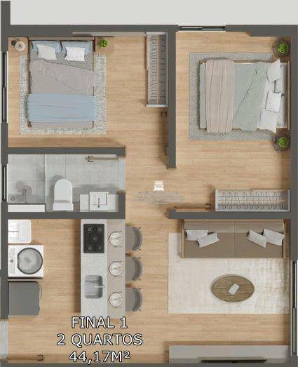 Apartamento à venda com 2 quartos, 44m² - Foto 18