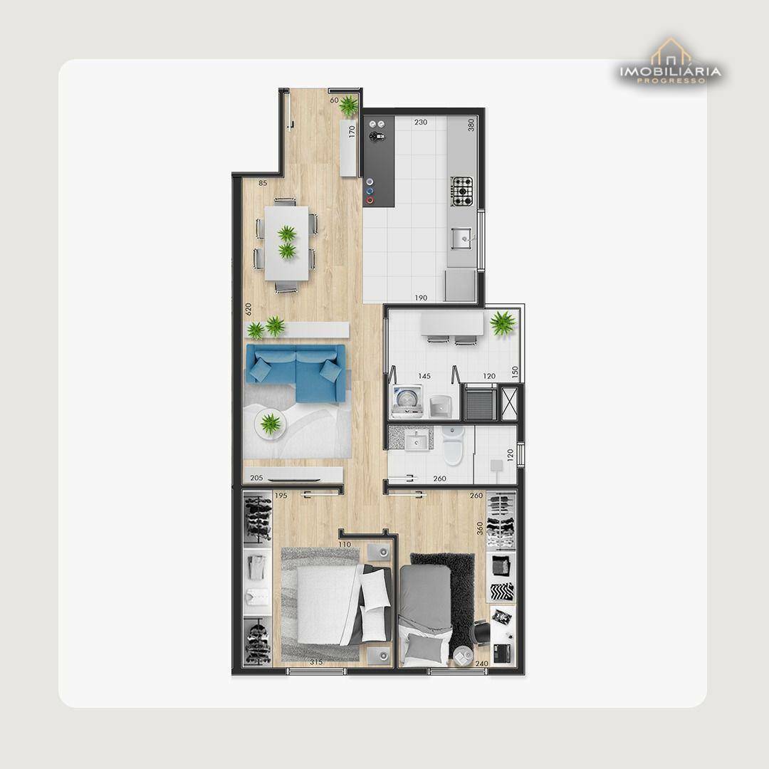 Apartamento à venda com 2 quartos, 55m² - Foto 5