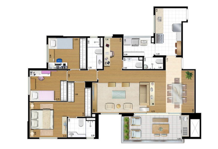 Apartamento à venda com 4 quartos, 123m² - Foto 8