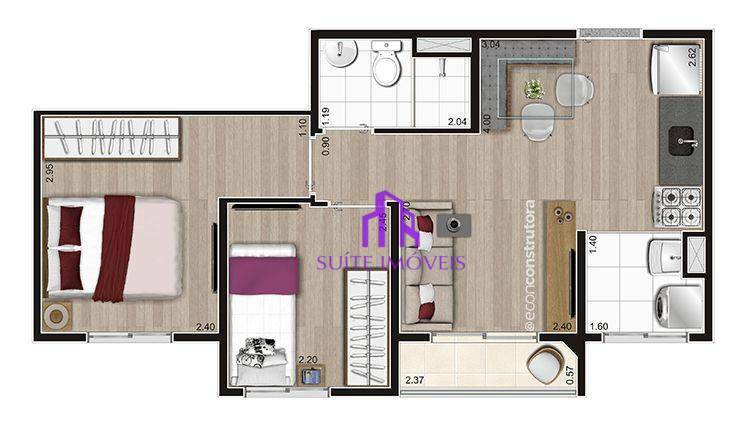 Apartamento à venda com 2 quartos, 37m² - Foto 38