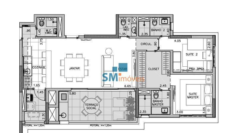 Apartamento à venda com 3 quartos, 104m² - Foto 6