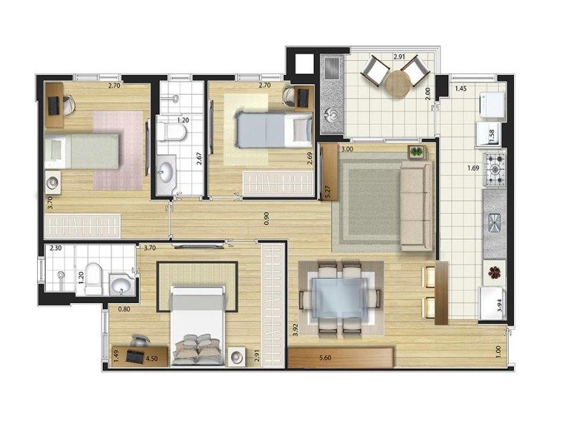 Apartamento à venda com 3 quartos, 85m² - Foto 23