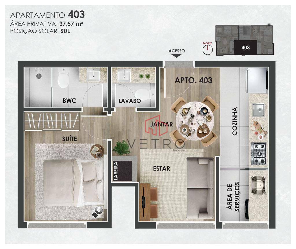 Apartamento, 1 quarto, 50 m² - Foto 4