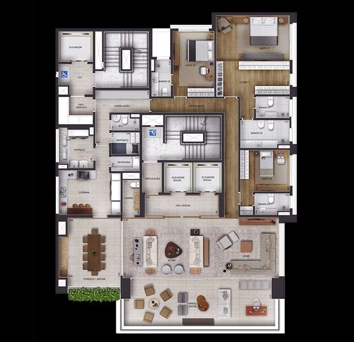 Apartamento à venda com 4 quartos, 303m² - Foto 17