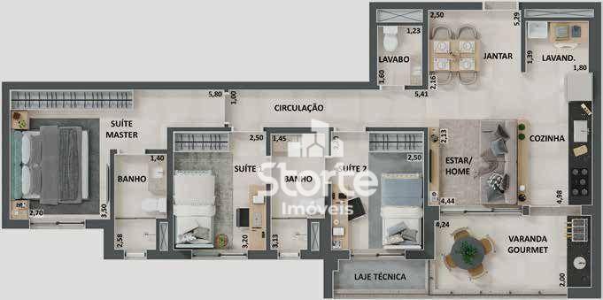 Apartamento à venda com 3 quartos, 95m² - Foto 2