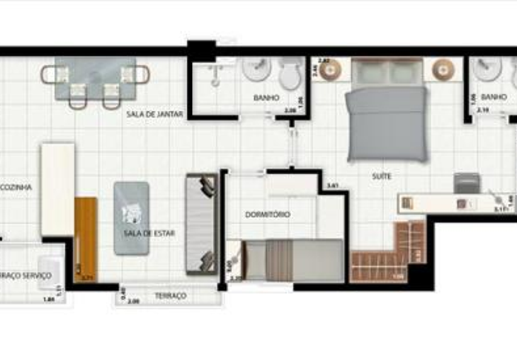 Apartamento à venda com 2 quartos, 51m² - Foto 6