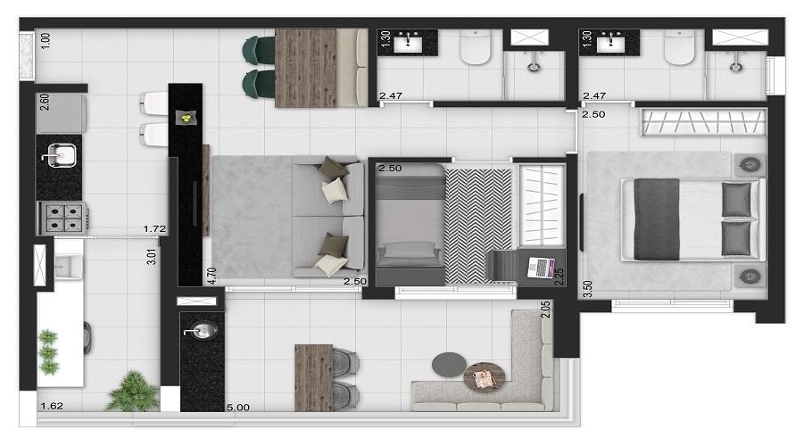 Apartamento à venda com 2 quartos, 70m² - Foto 21