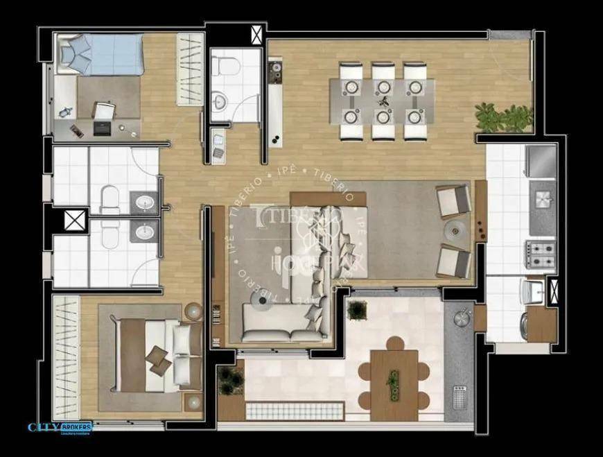 Apartamento à venda com 3 quartos, 91m² - Foto 2