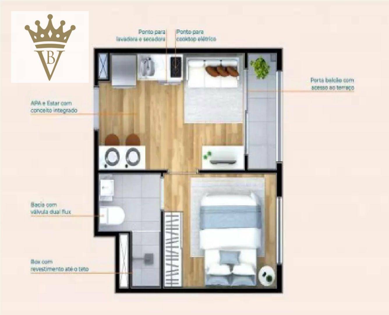 Apartamento à venda com 1 quarto, 25m² - Foto 19