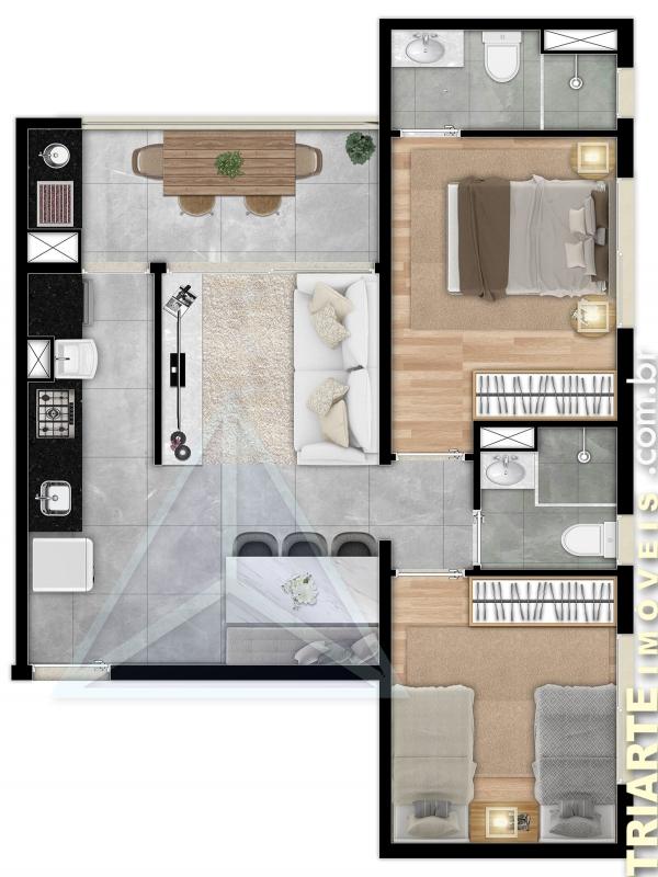 Apartamento à venda com 2 quartos, 54m² - Foto 24