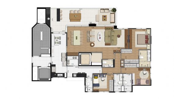 Apartamento à venda com 3 quartos, 176m² - Foto 5