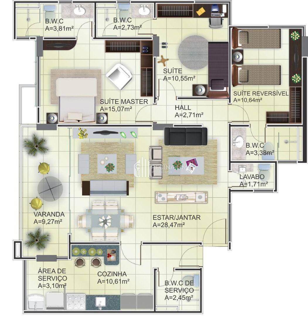 Apartamento à venda com 3 quartos, 118m² - Foto 14