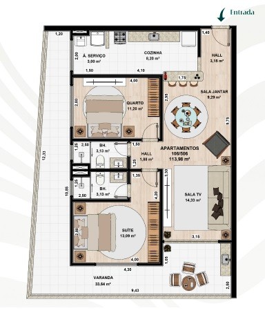 Apartamento à venda com 3 quartos, 132m² - Foto 9