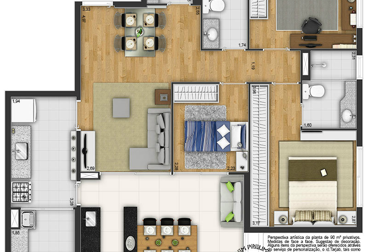 Apartamento à venda com 3 quartos, 90m² - Foto 9