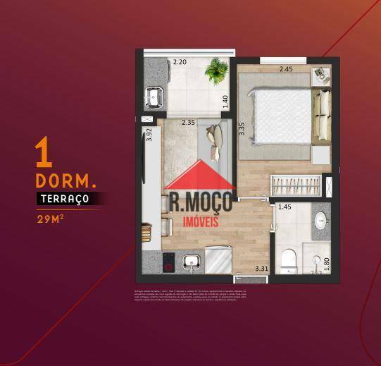 Apartamento à venda com 1 quarto, 29m² - Foto 12