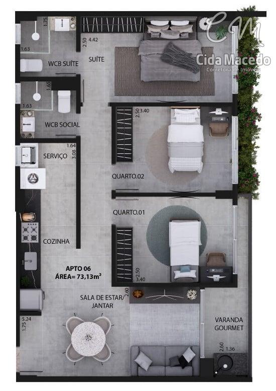 Apartamento à venda com 2 quartos, 61m² - Foto 20