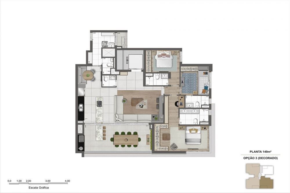 Apartamento à venda com 3 quartos, 149m² - Foto 7