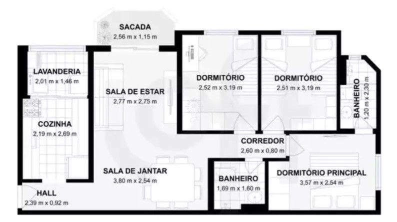 Apartamento à venda com 3 quartos, 117m² - Foto 17