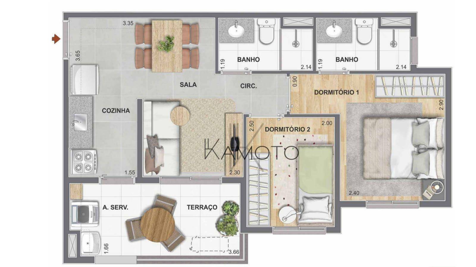 Apartamento à venda com 2 quartos, 44m² - Foto 24