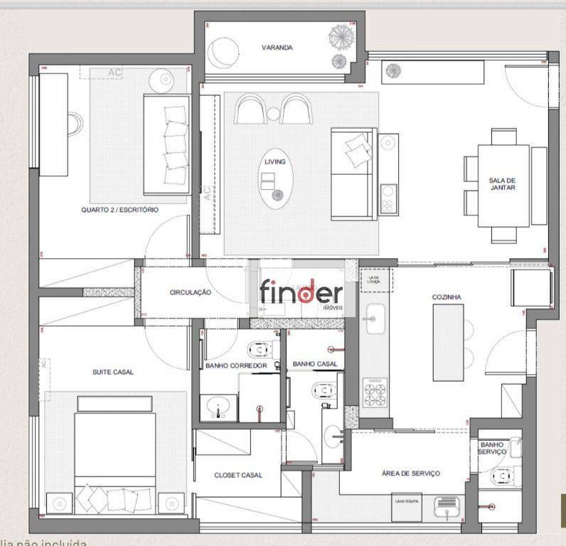 Apartamento à venda com 2 quartos, 107m² - Foto 17